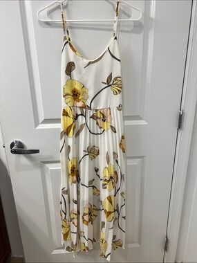 a new day White Maxi Dress with Yellow Floral Print